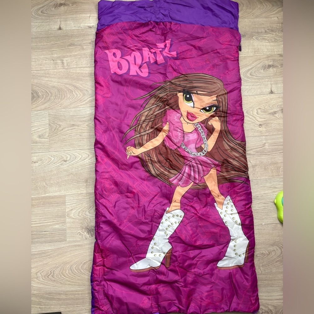 Bratz Sleeping Bag Pink Purple Y2K Kids Sleepover Camp Slumber Bag